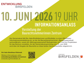 Informationsanlass Vorstellung der Baurechtsnehmenden Zentrum