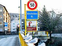 Ortseingangsschild von Birsfelden